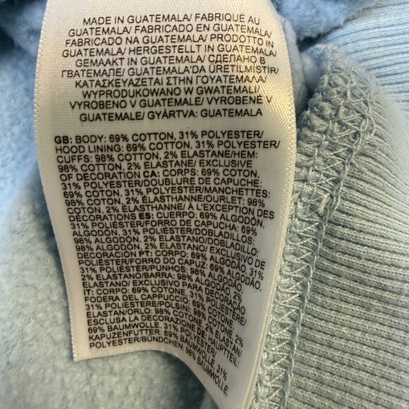 The North Face Novelty Patch Hoodie Men’s Medium Light Blue EUC - Picture 10 of 14